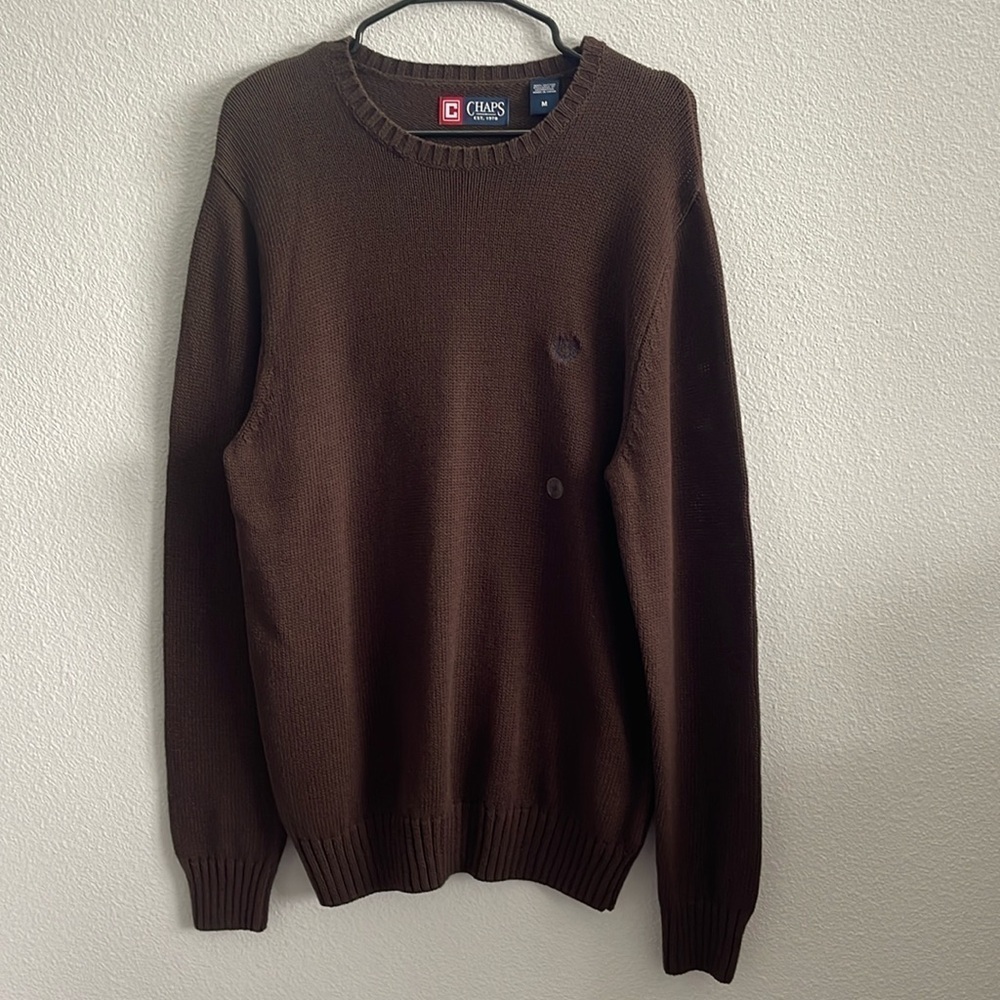 Chaps Crewneck Sweater 100% Cotton Size Medium